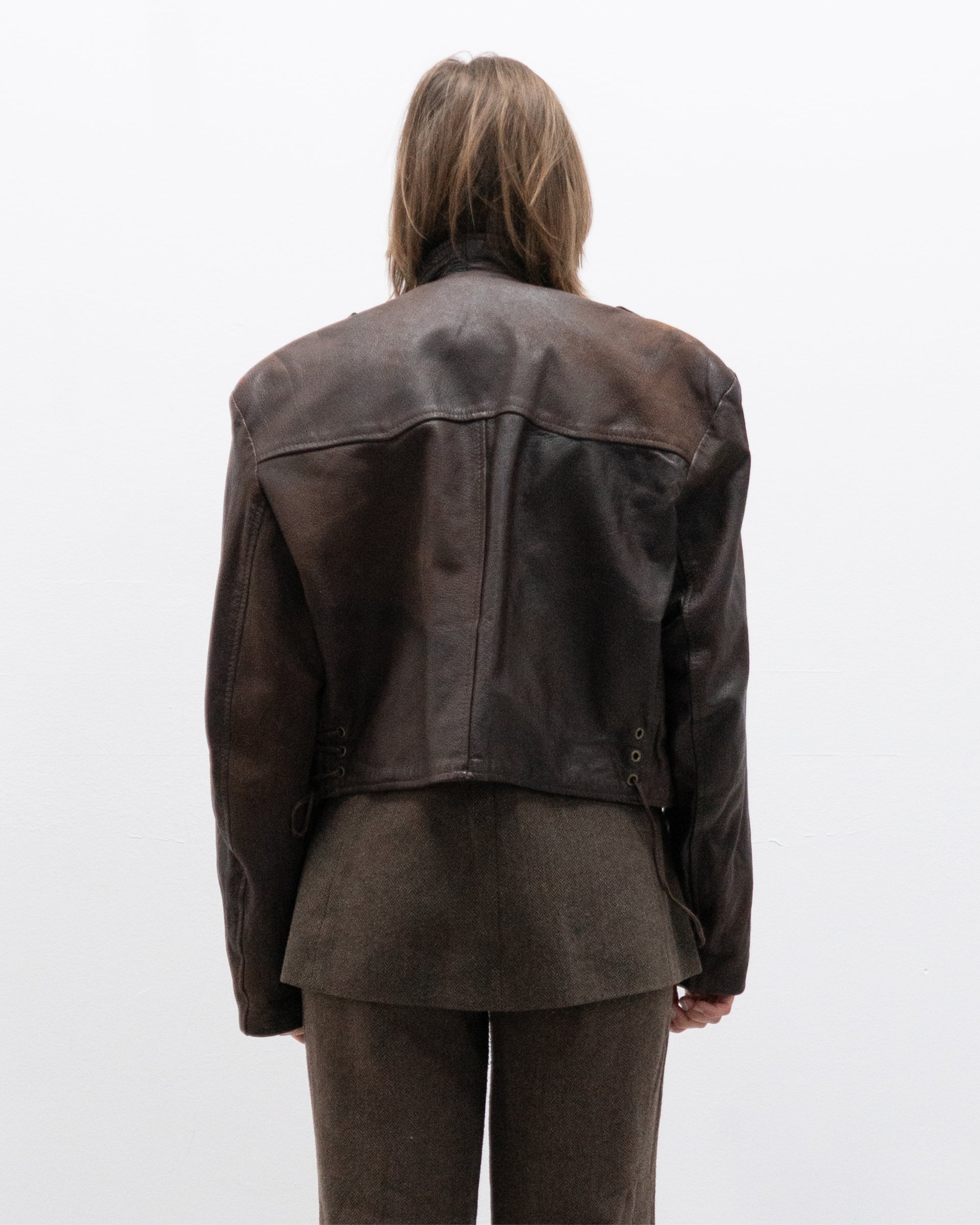 1950s leather motorcycle jacket