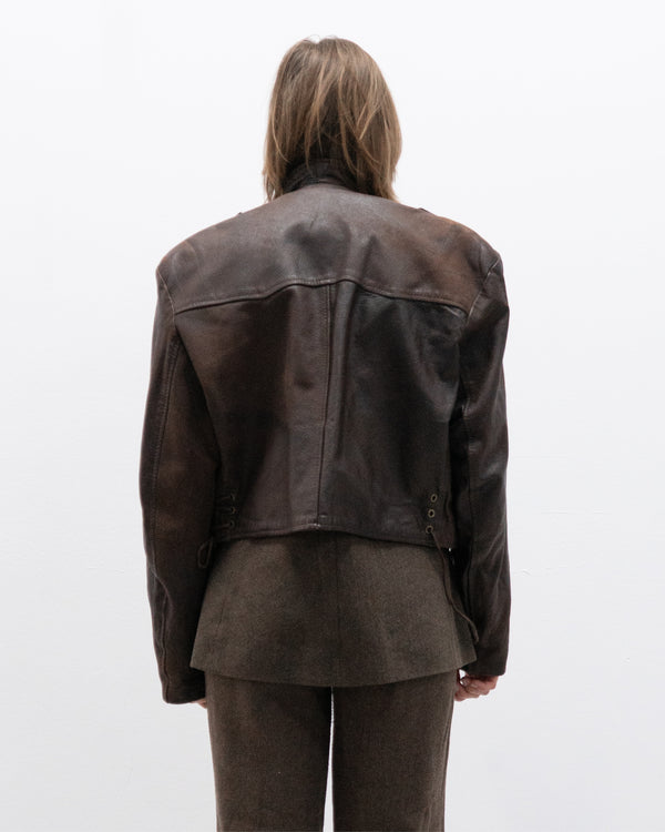 1950s leather motorcycle jacket