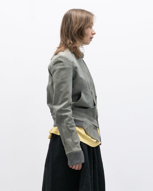 hussein chalayan aw02 raw hide bomber jacket