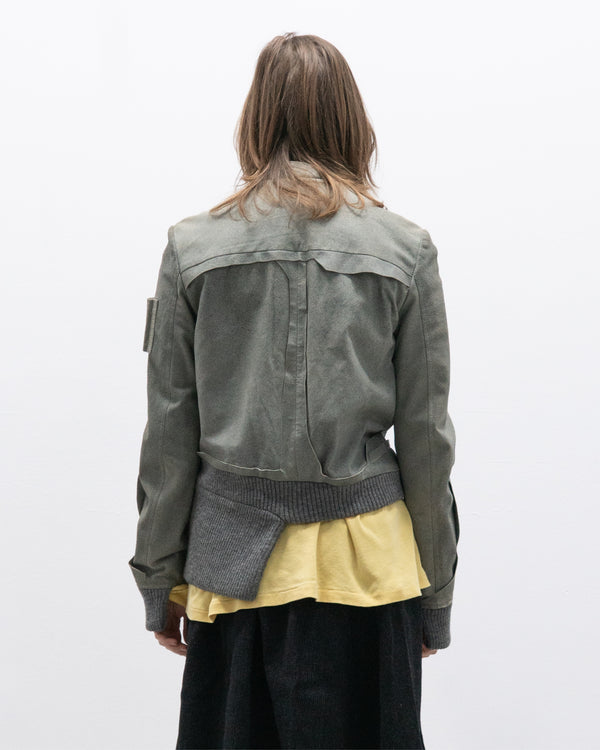 hussein chalayan aw02 raw hide bomber jacket