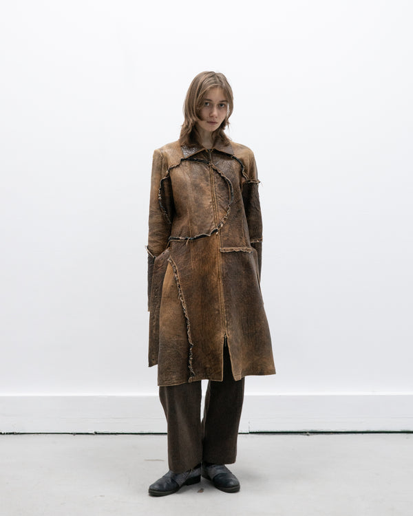 roberto cavalli just cavalli leather coat