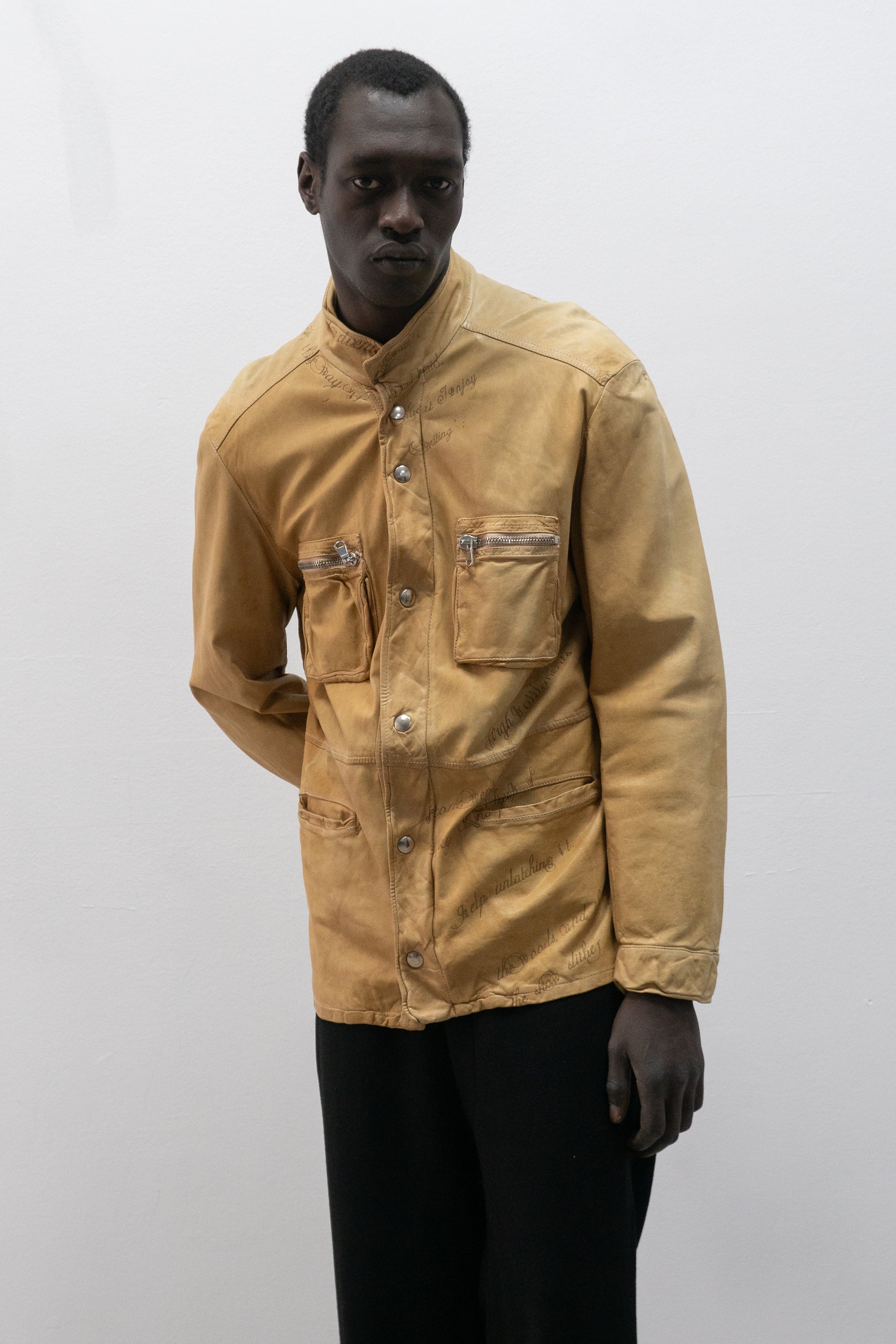 italian tattoo leather jacket