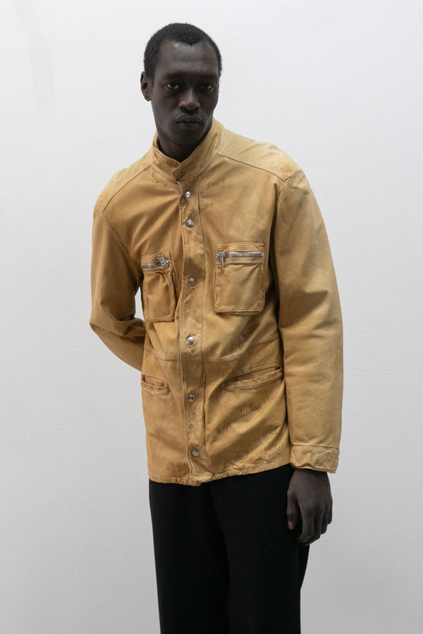 italian tattoo leather jacket