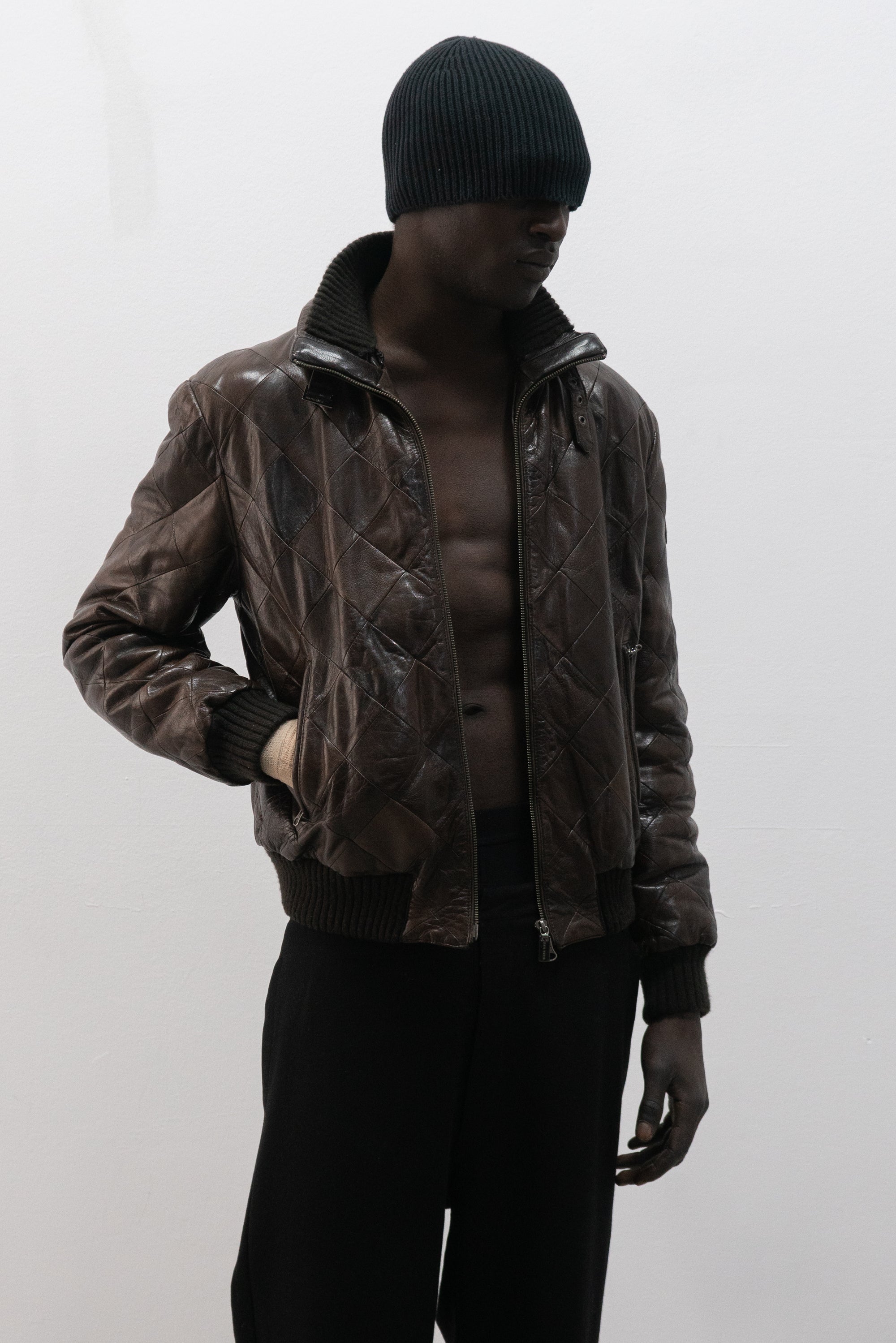 italian leather bomber jacket