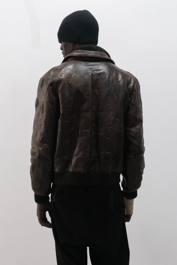italian leather bomber jacket