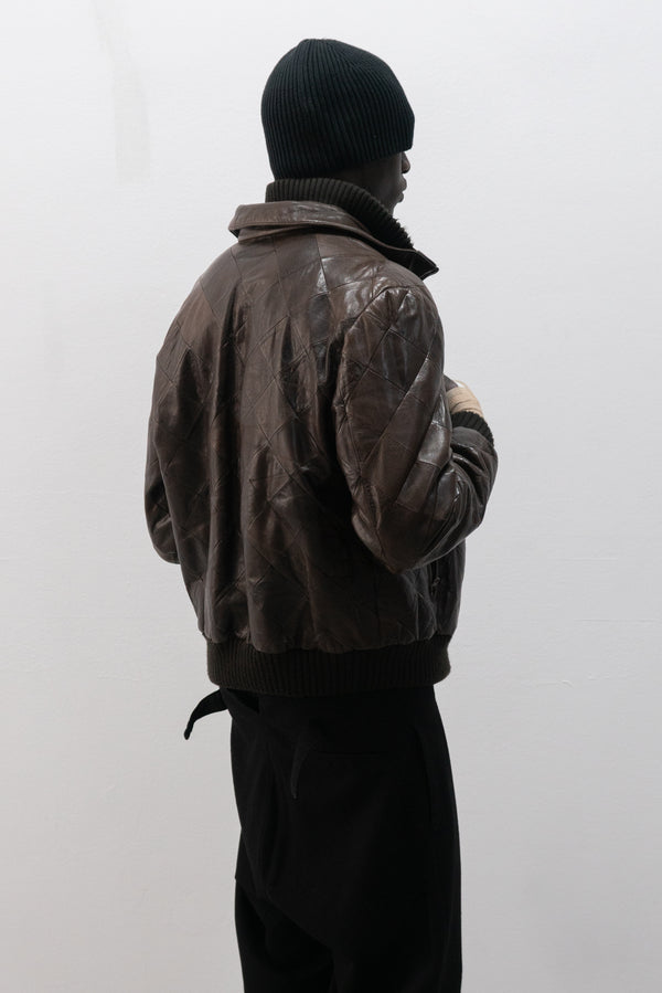 italian leather bomber jacket