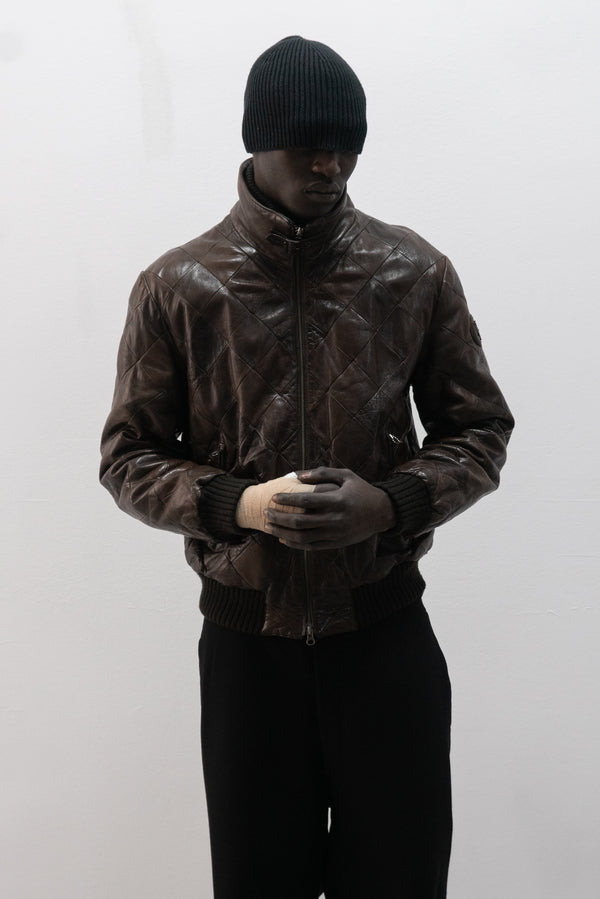 italian leather bomber jacket