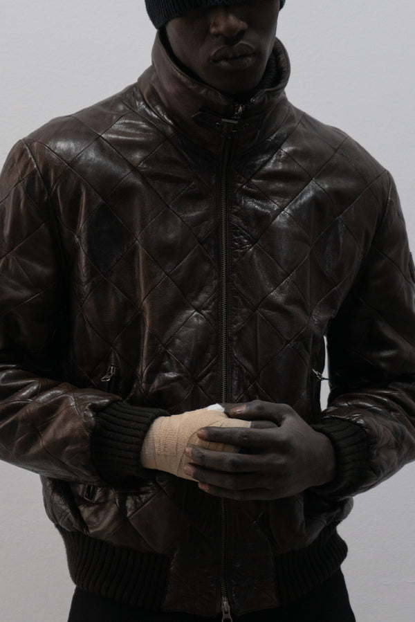 italian leather bomber jacket