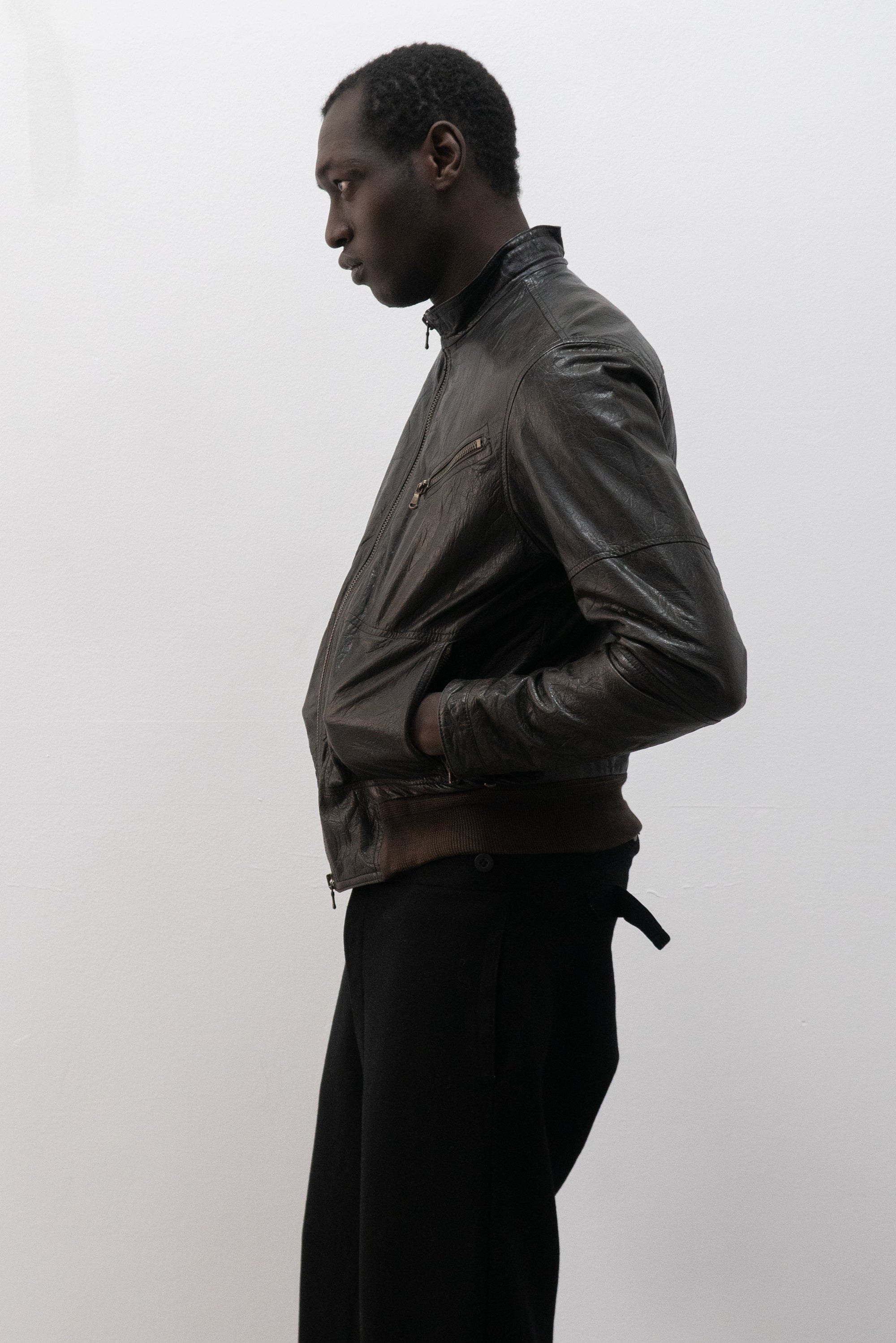 italian leather bomber jacket