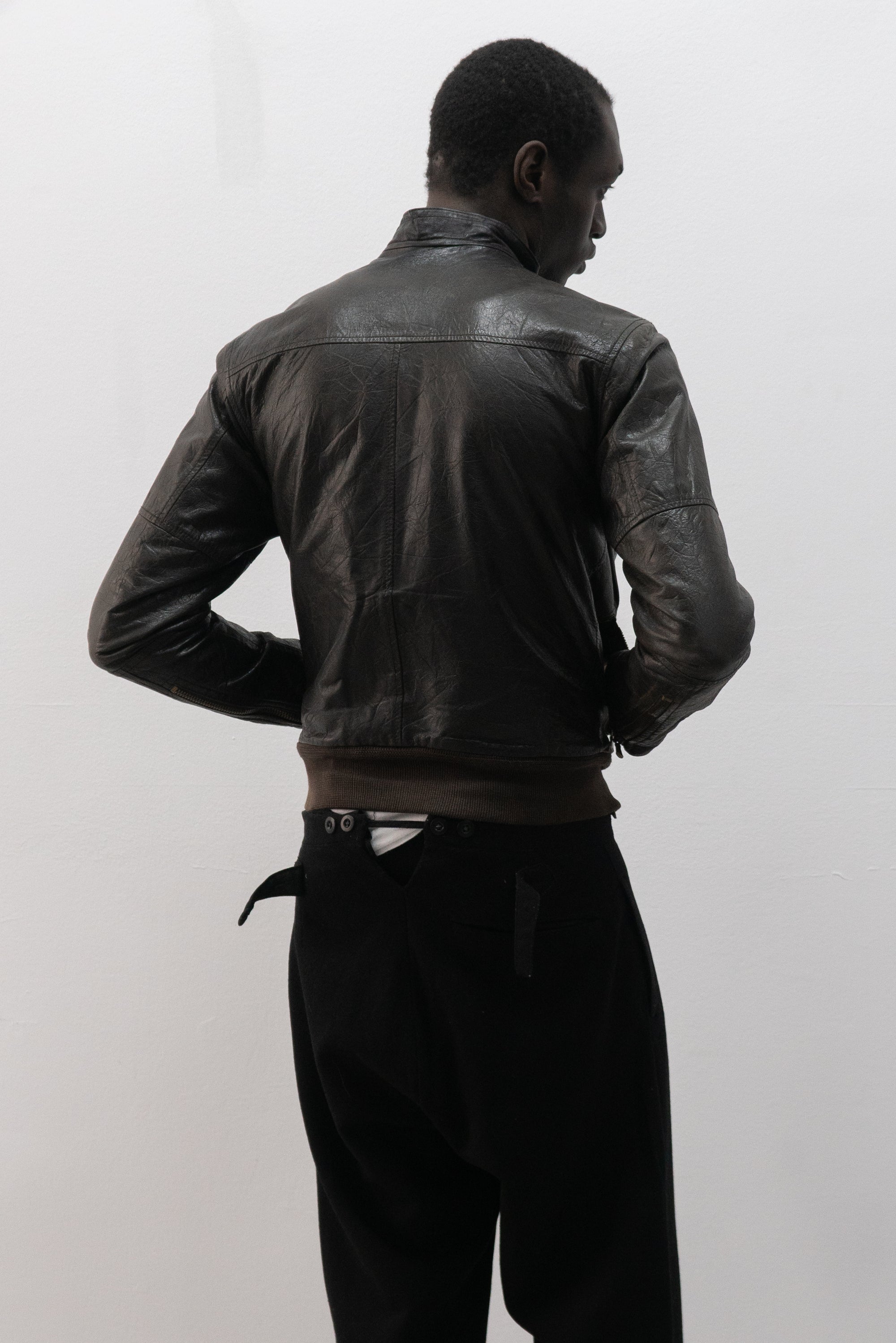 italian leather bomber jacket