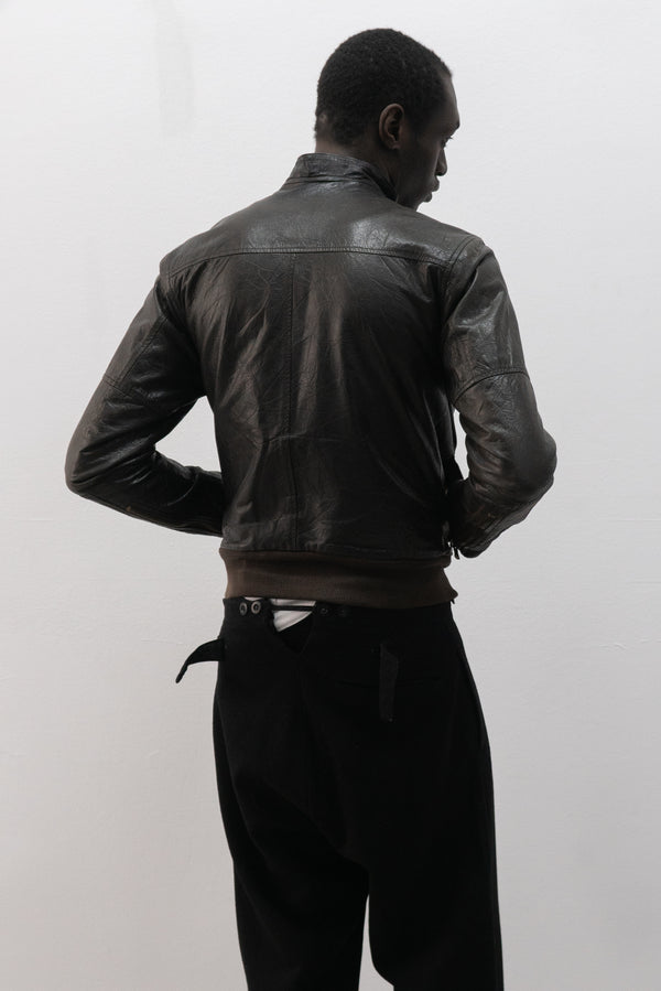 italian leather bomber jacket