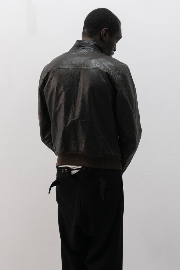 italian leather bomber jacket