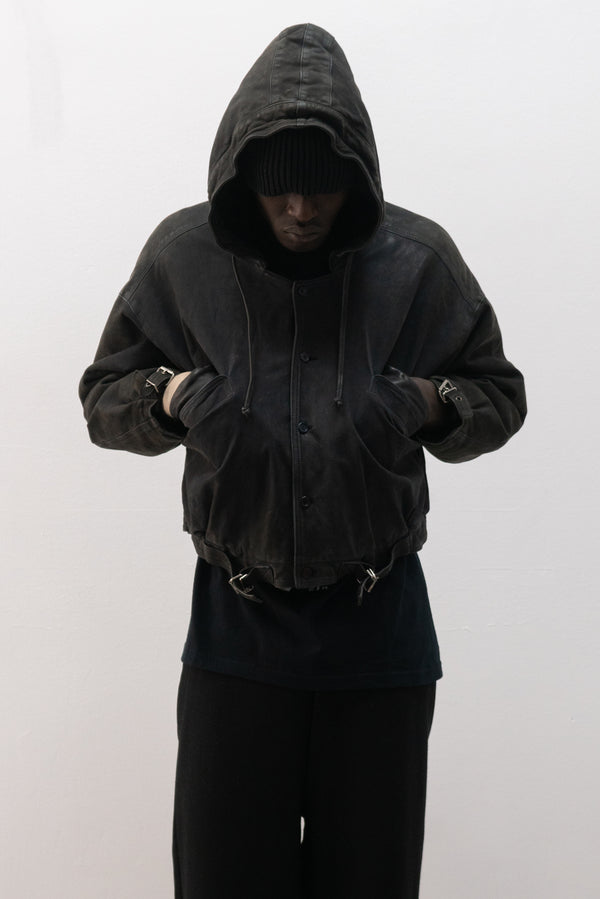 1980s marithe + francois girbaud leather bomber jacket