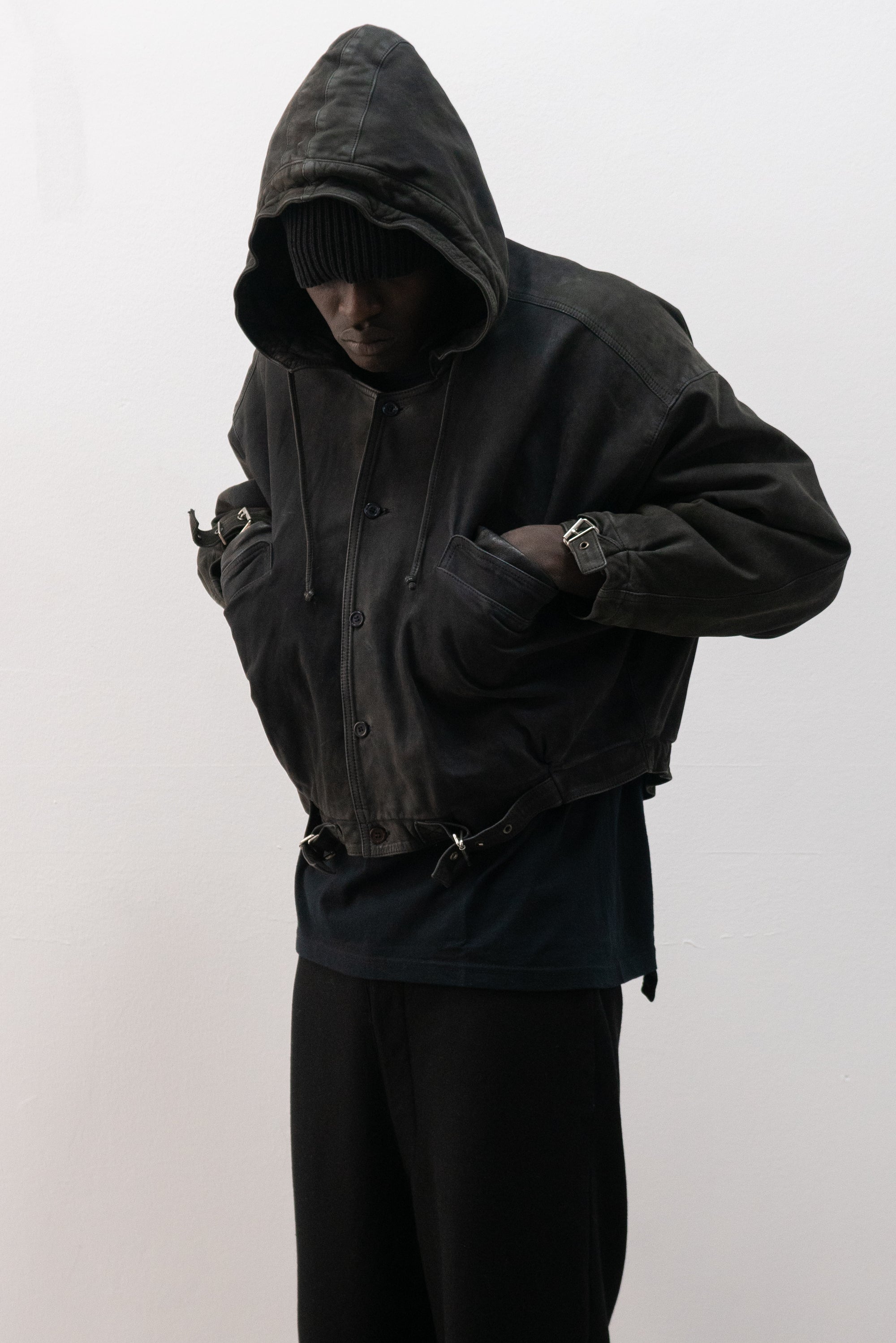 1980s marithe + francois girbaud leather bomber jacket