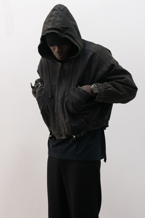 1980s marithe + francois girbaud leather bomber jacket