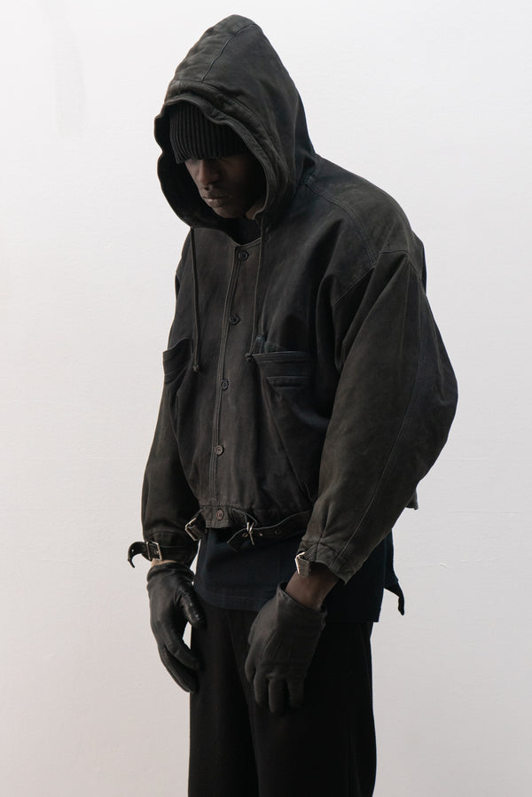 1980s marithe + francois girbaud leather bomber jacket