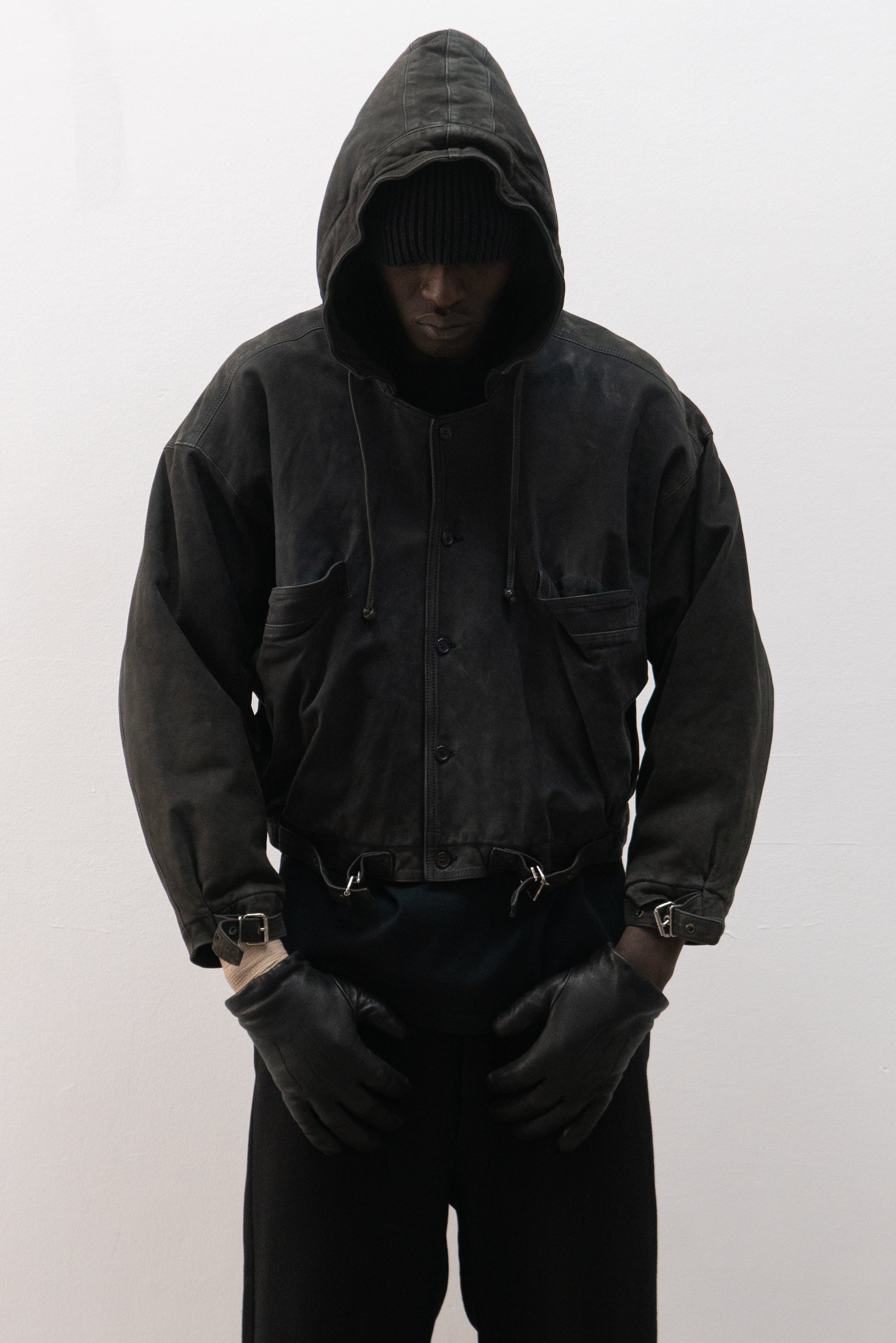 1980s marithe + francois girbaud leather bomber jacket