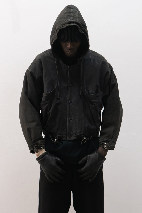 1980s marithe + francois girbaud leather bomber jacket