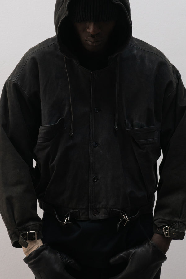 1980s marithe + francois girbaud leather bomber jacket