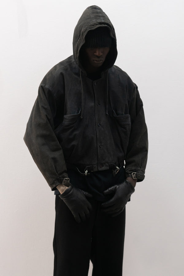 1980s marithe + francois girbaud leather bomber jacket