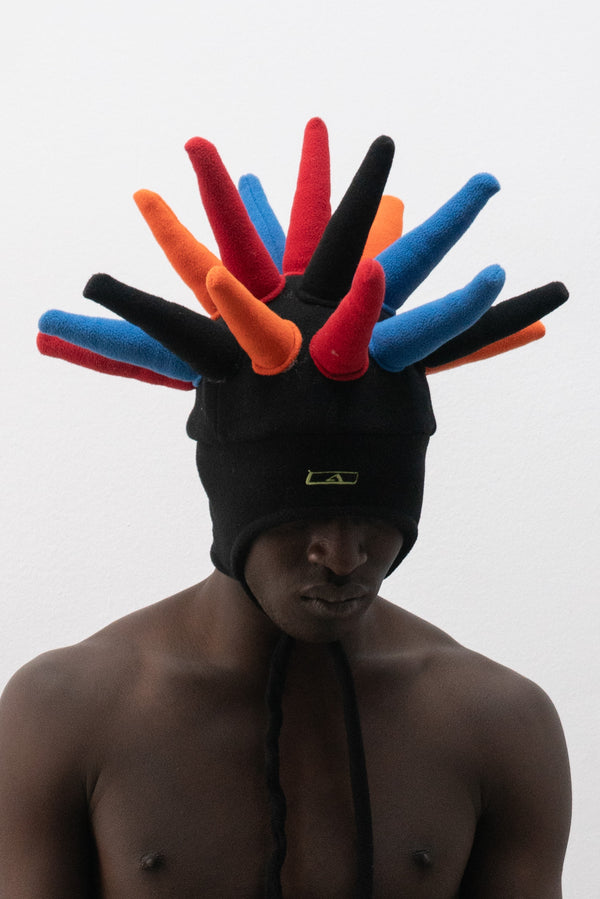 spike fleece hat