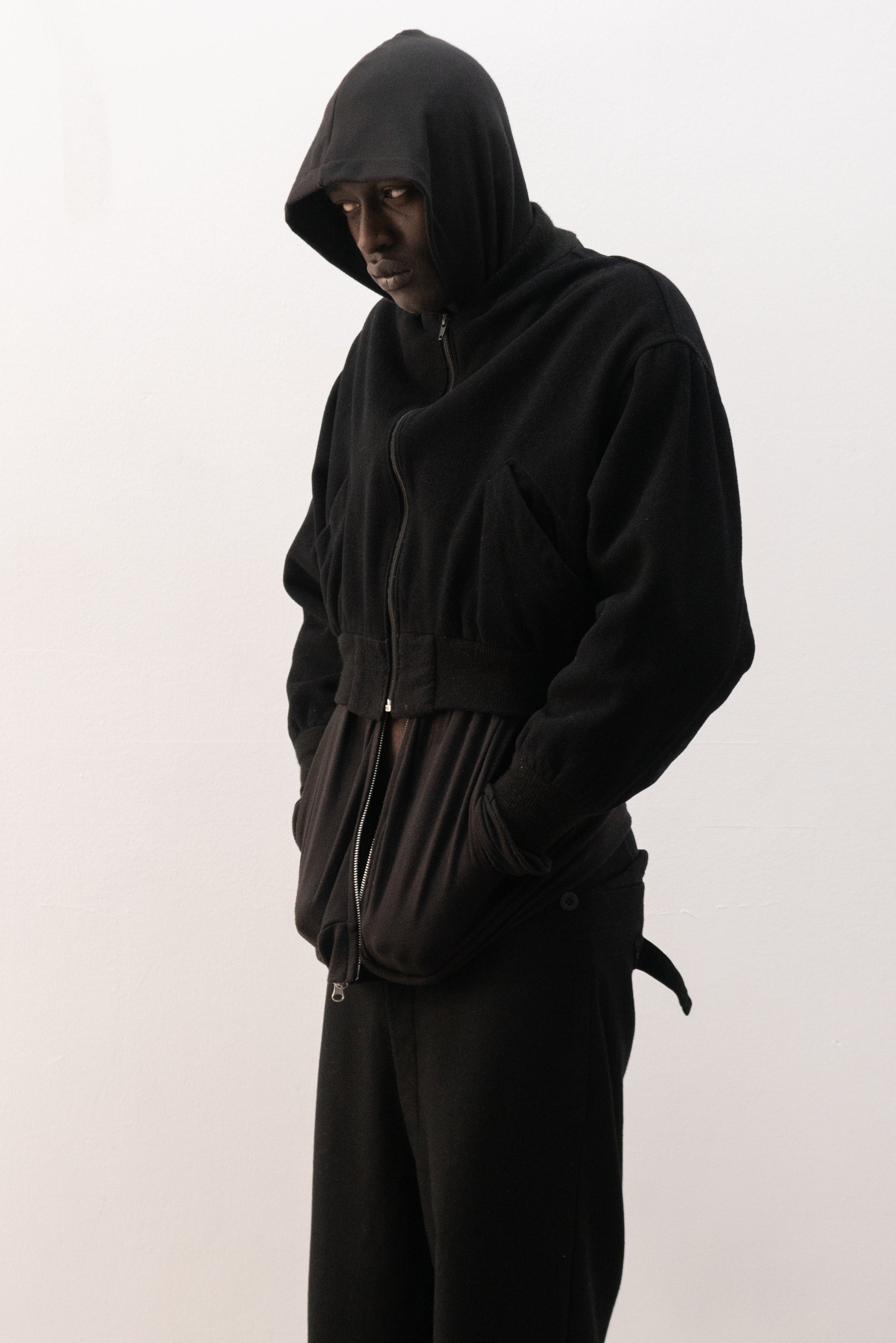 cropped wool bomber jacket