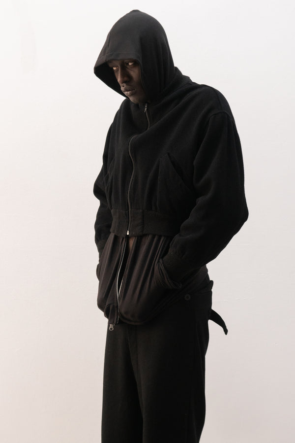 cropped wool bomber jacket