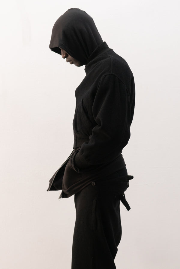 cropped wool bomber jacket