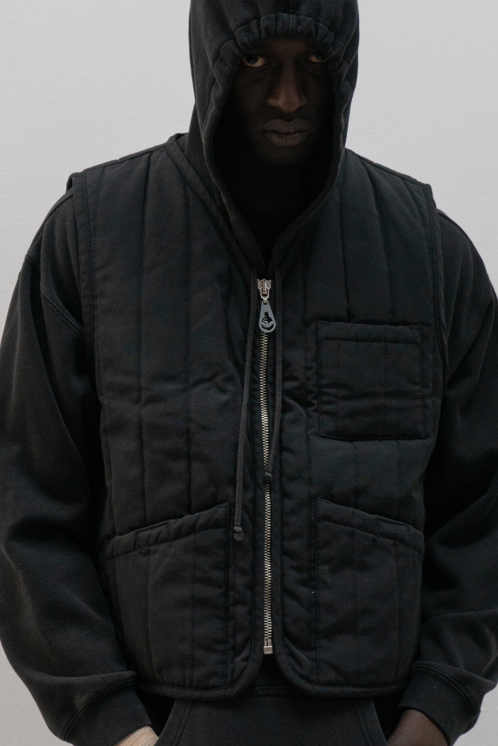 armani jeans padded vest