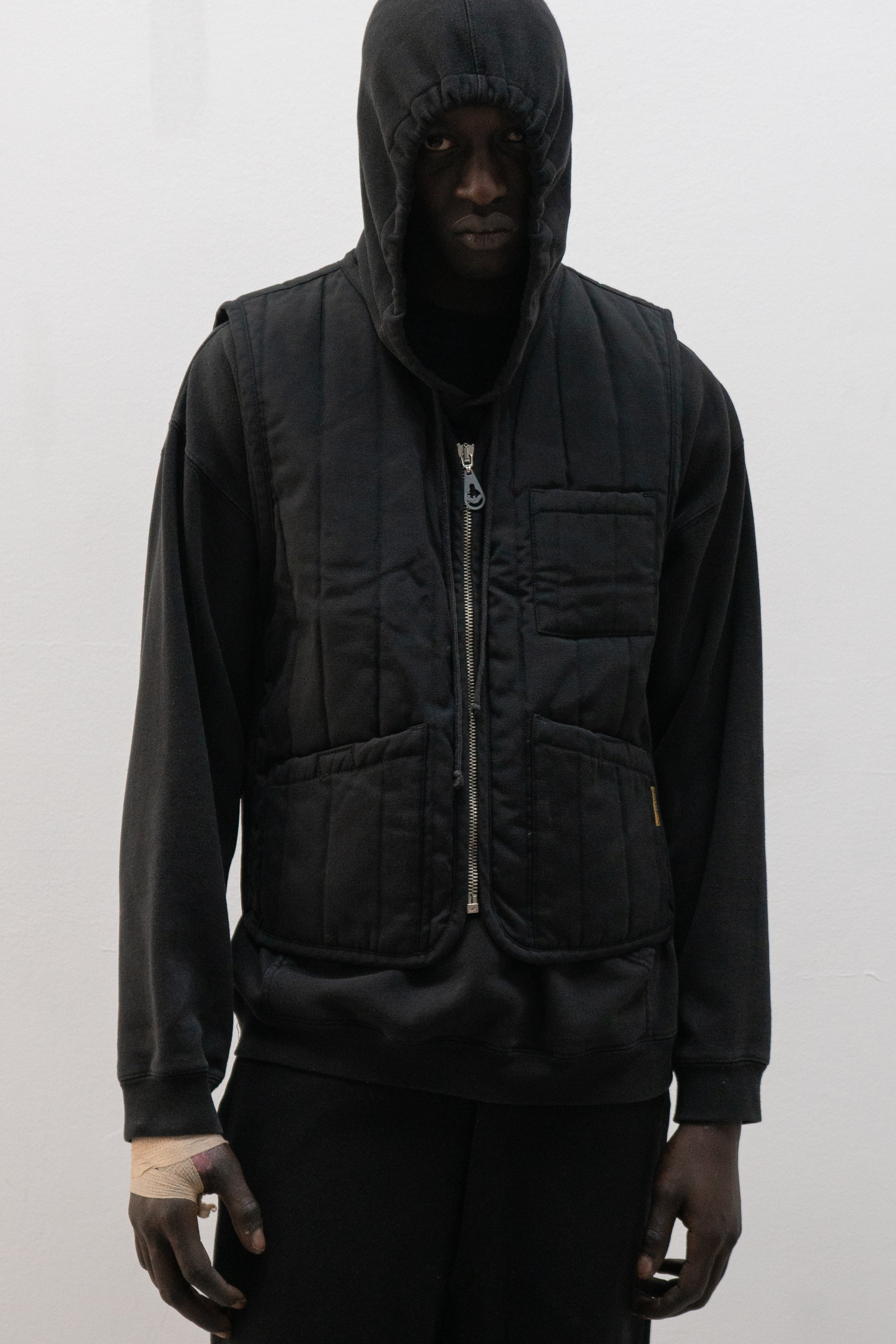 armani jeans padded vest