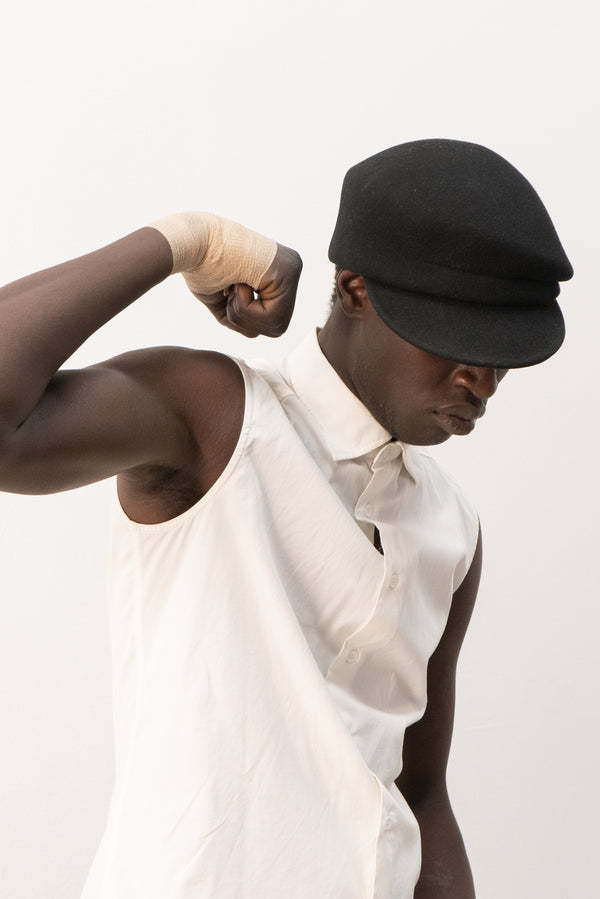 raf simons back zip button up shirt