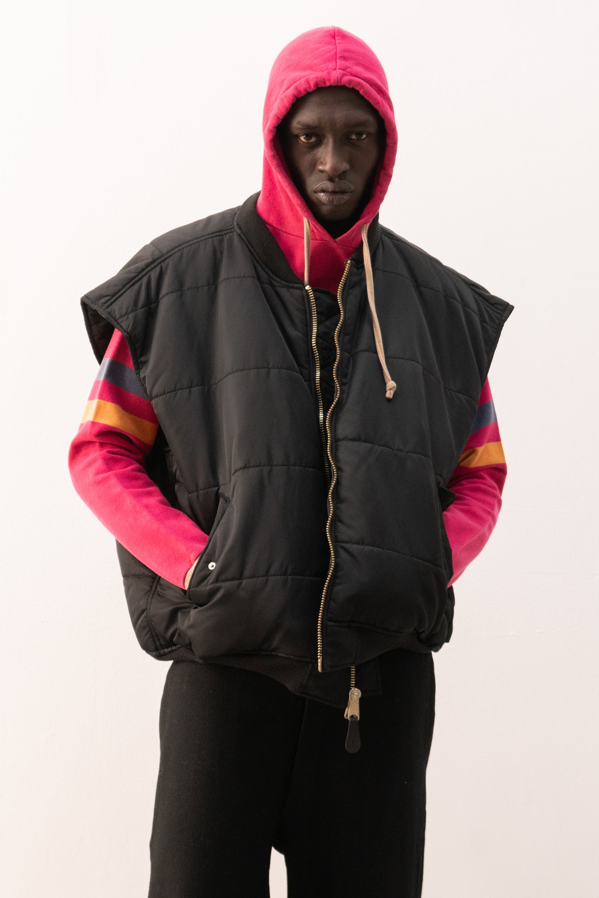 vetements x alpha industries reversible padded vest