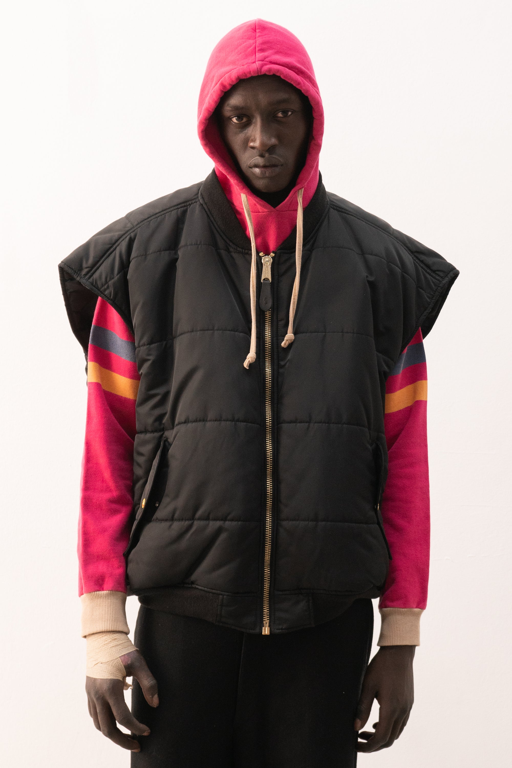 vetements x alpha industries reversible padded vest