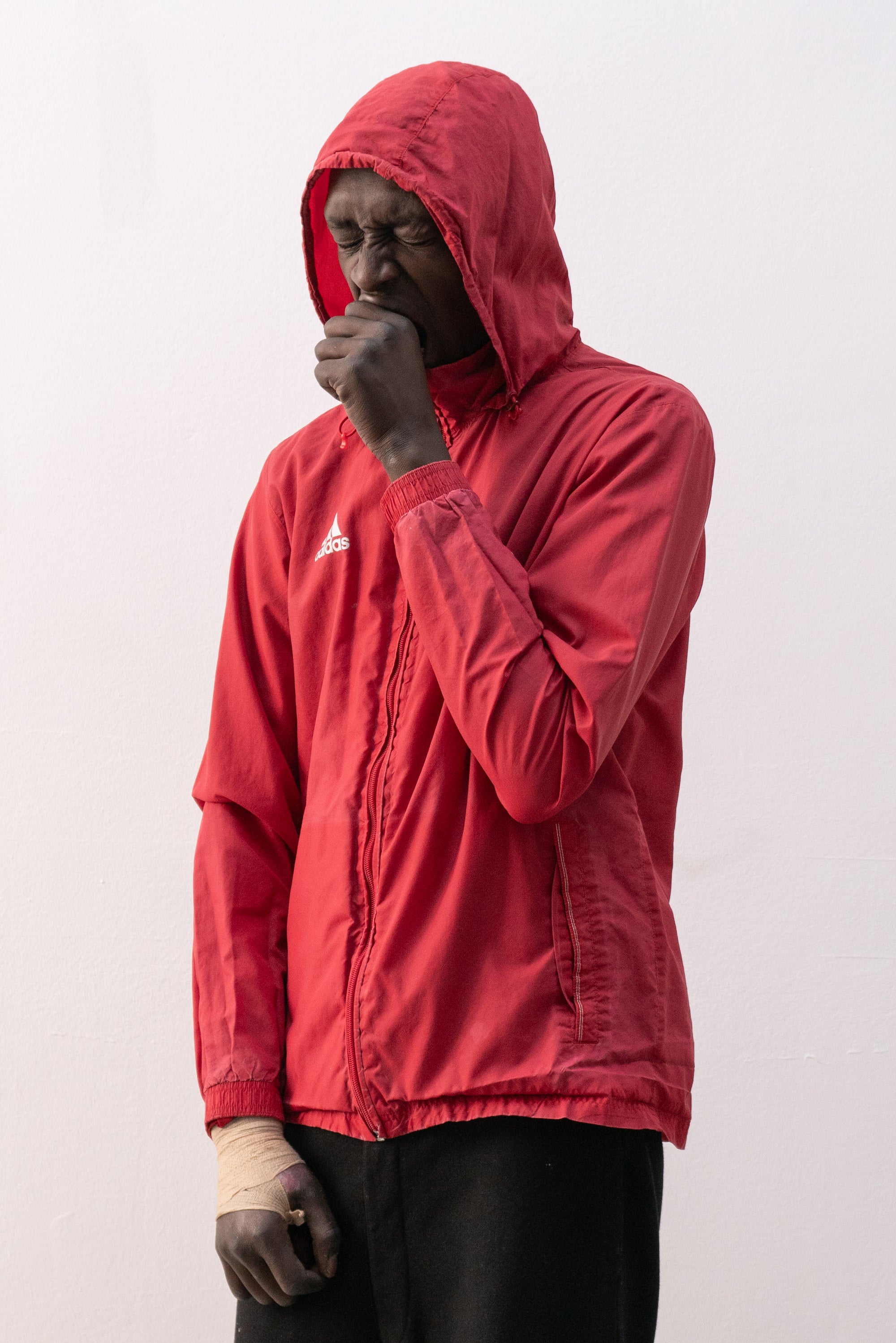 adidas faded workout jacket