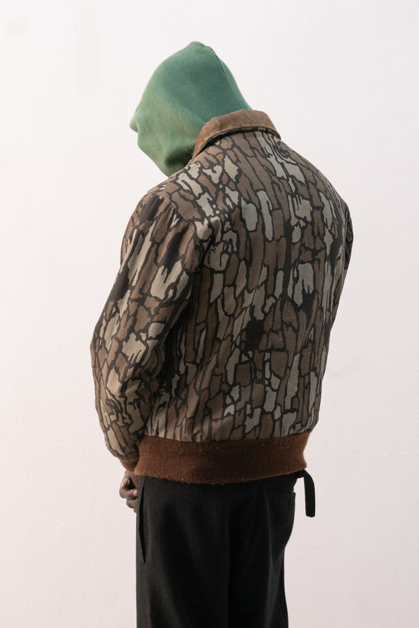 1980s rebark camo bomber jacket