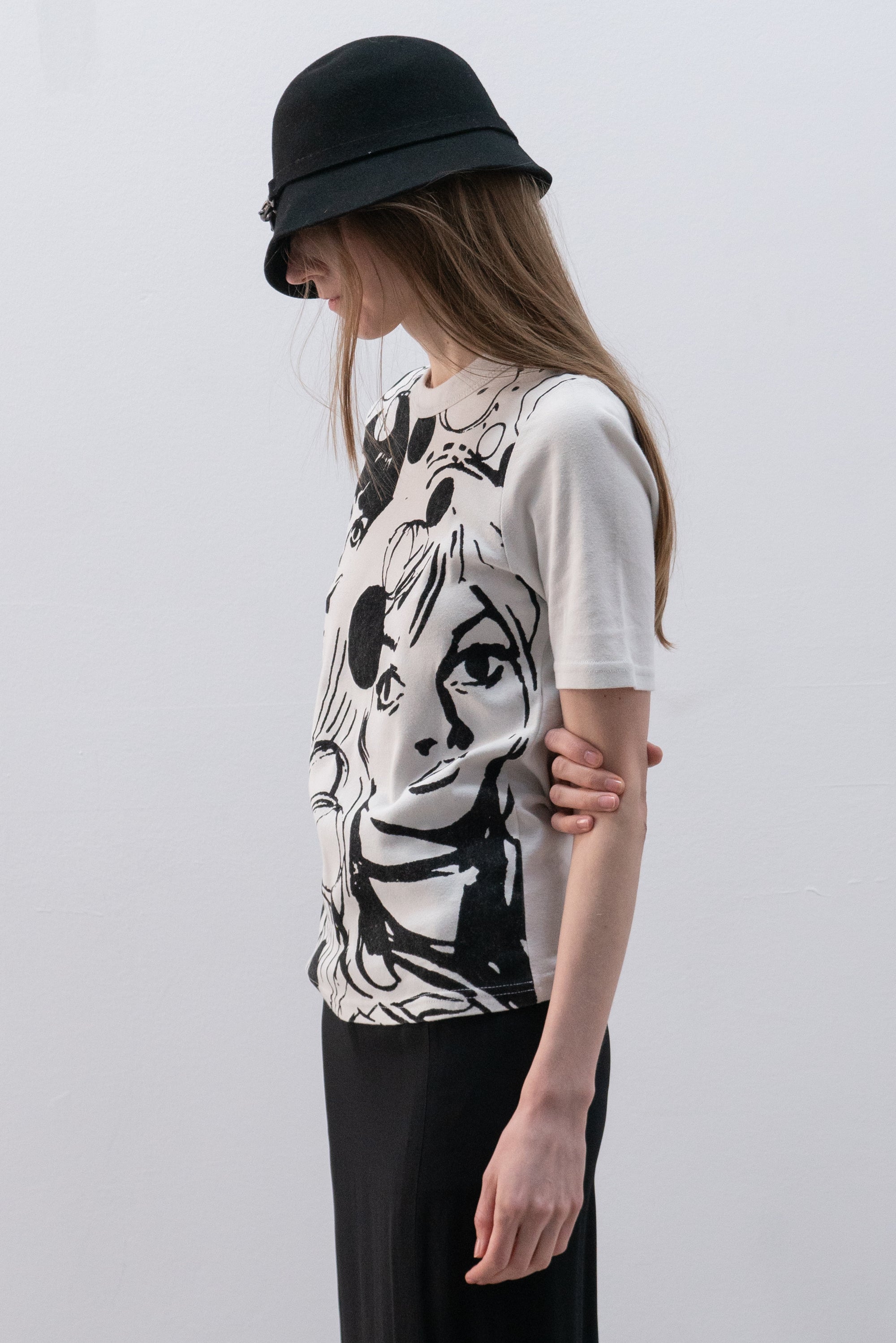 jean charles de castelbajac flock printed t-shirt