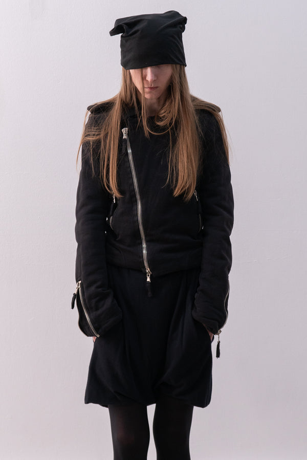 italian jersey biker jacket