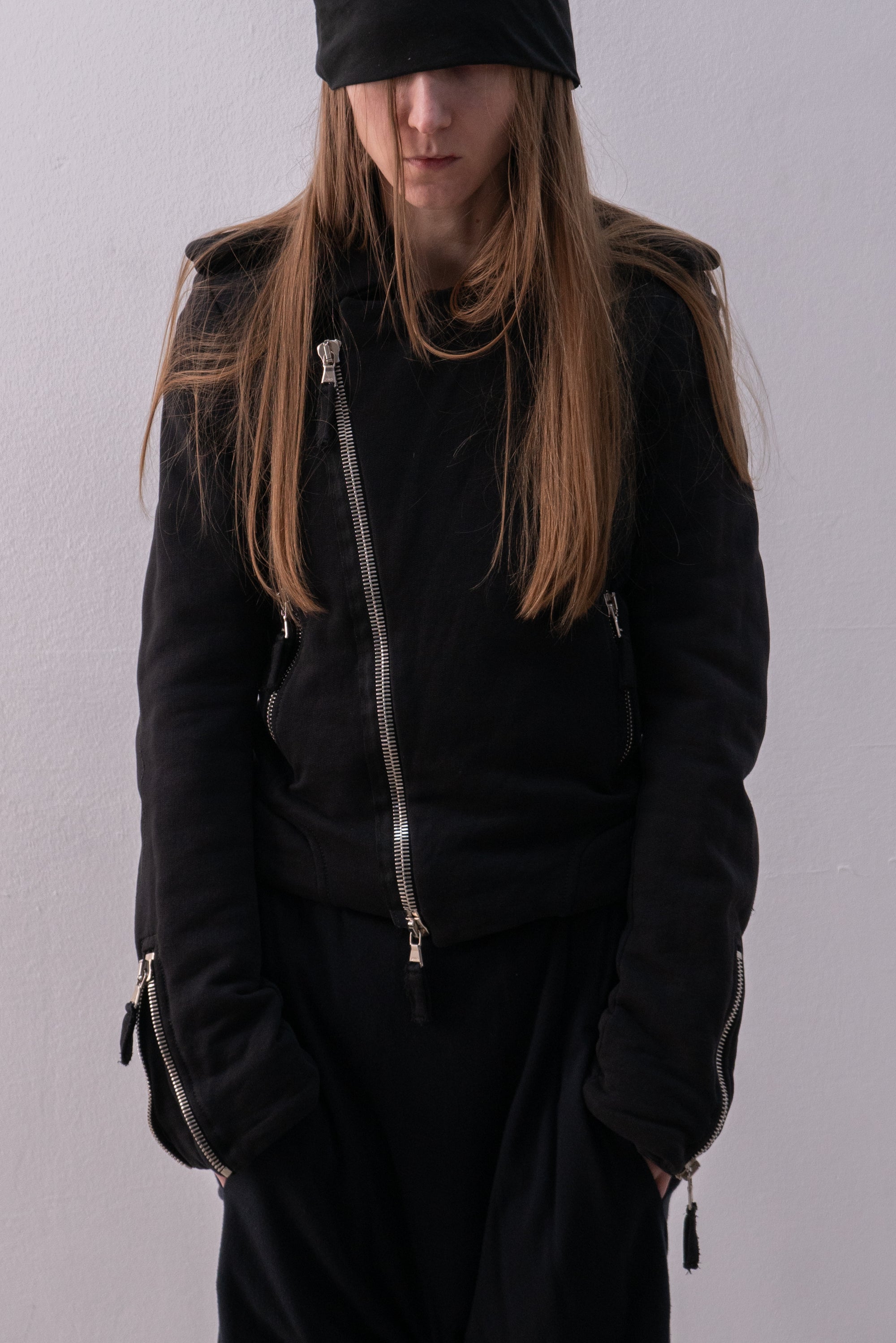 italian jersey biker jacket