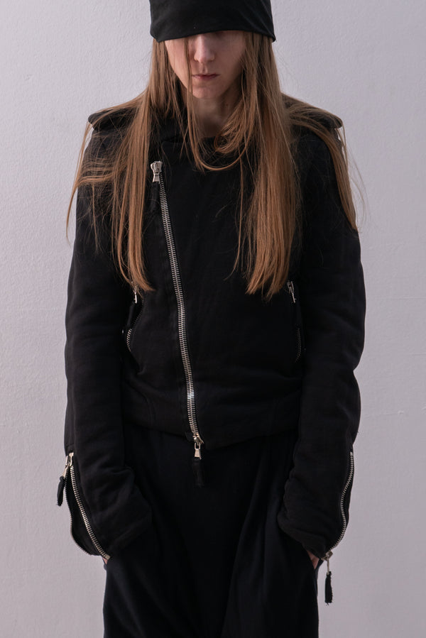 italian jersey biker jacket