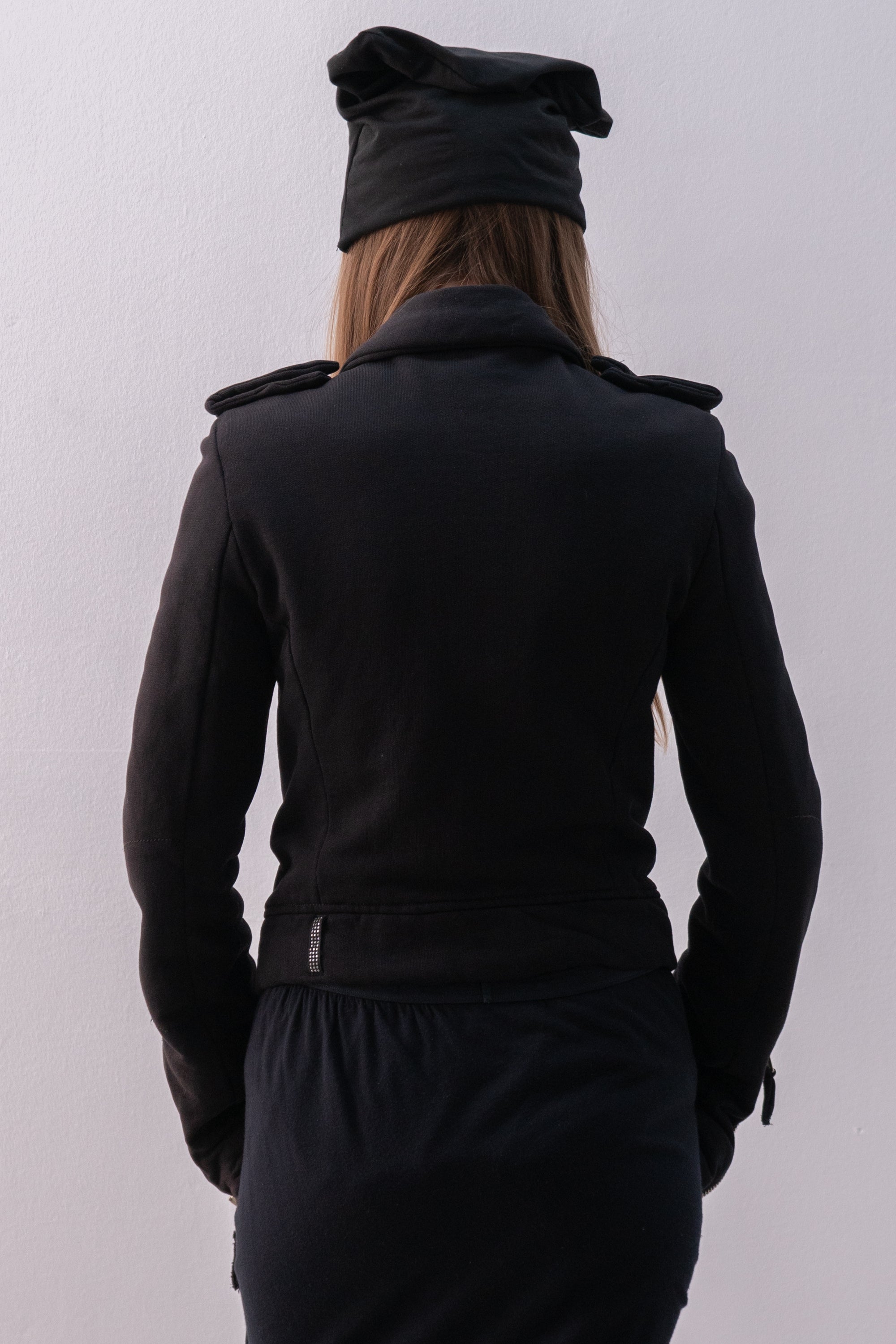 italian jersey biker jacket