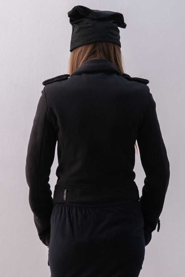 italian jersey biker jacket