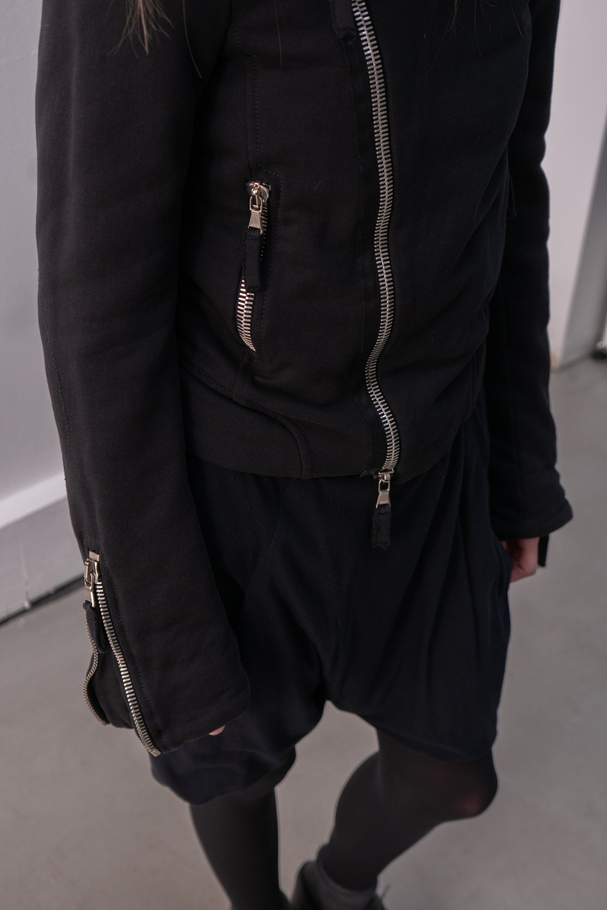 italian jersey biker jacket