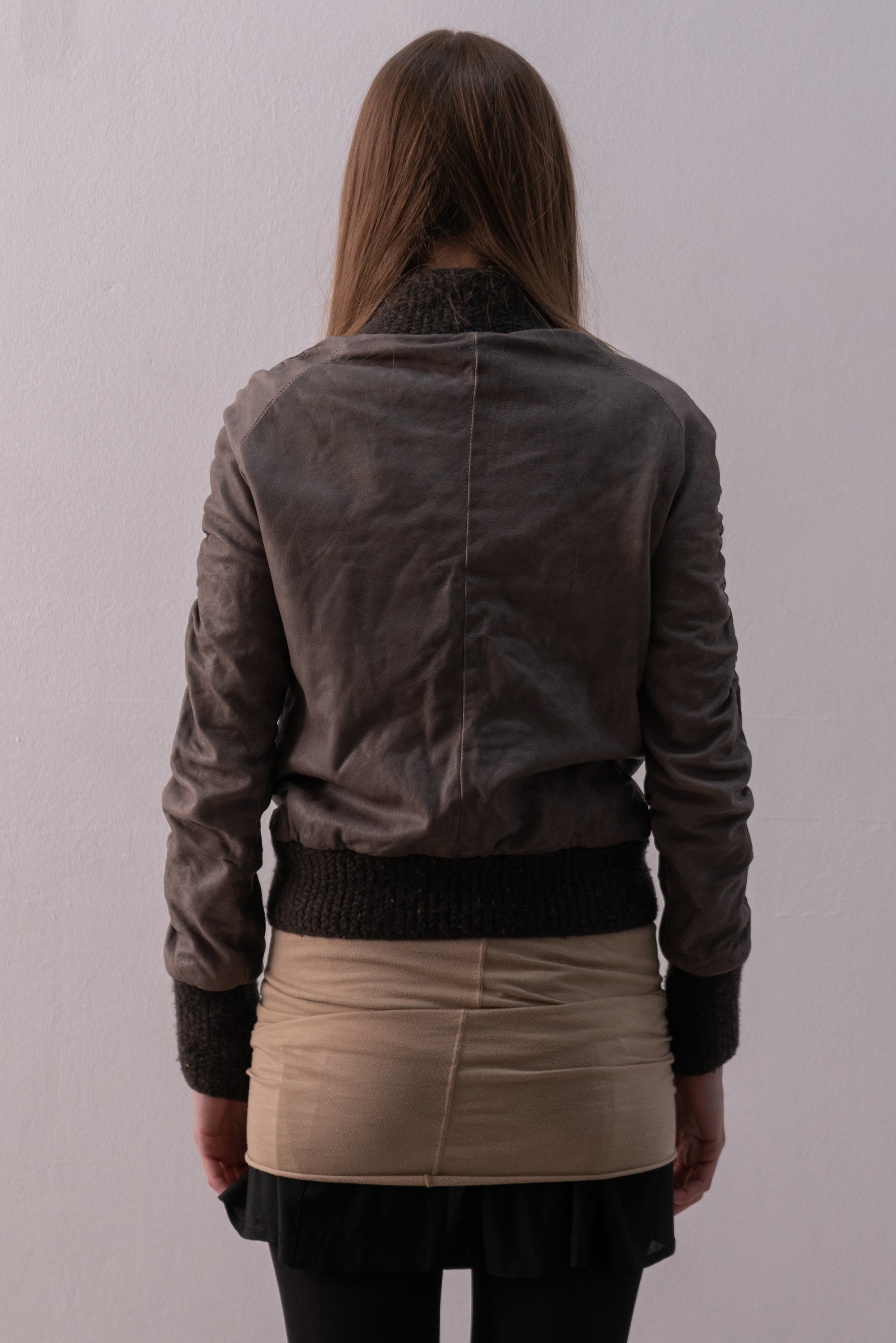 giorgio brato leather bomber jacket