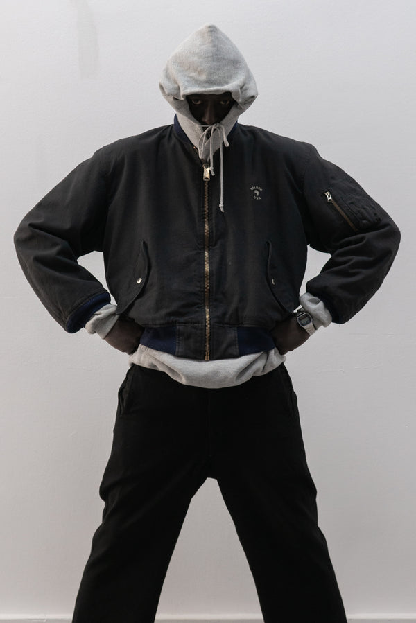 1980s wilker industries cotton shell bomber jacket