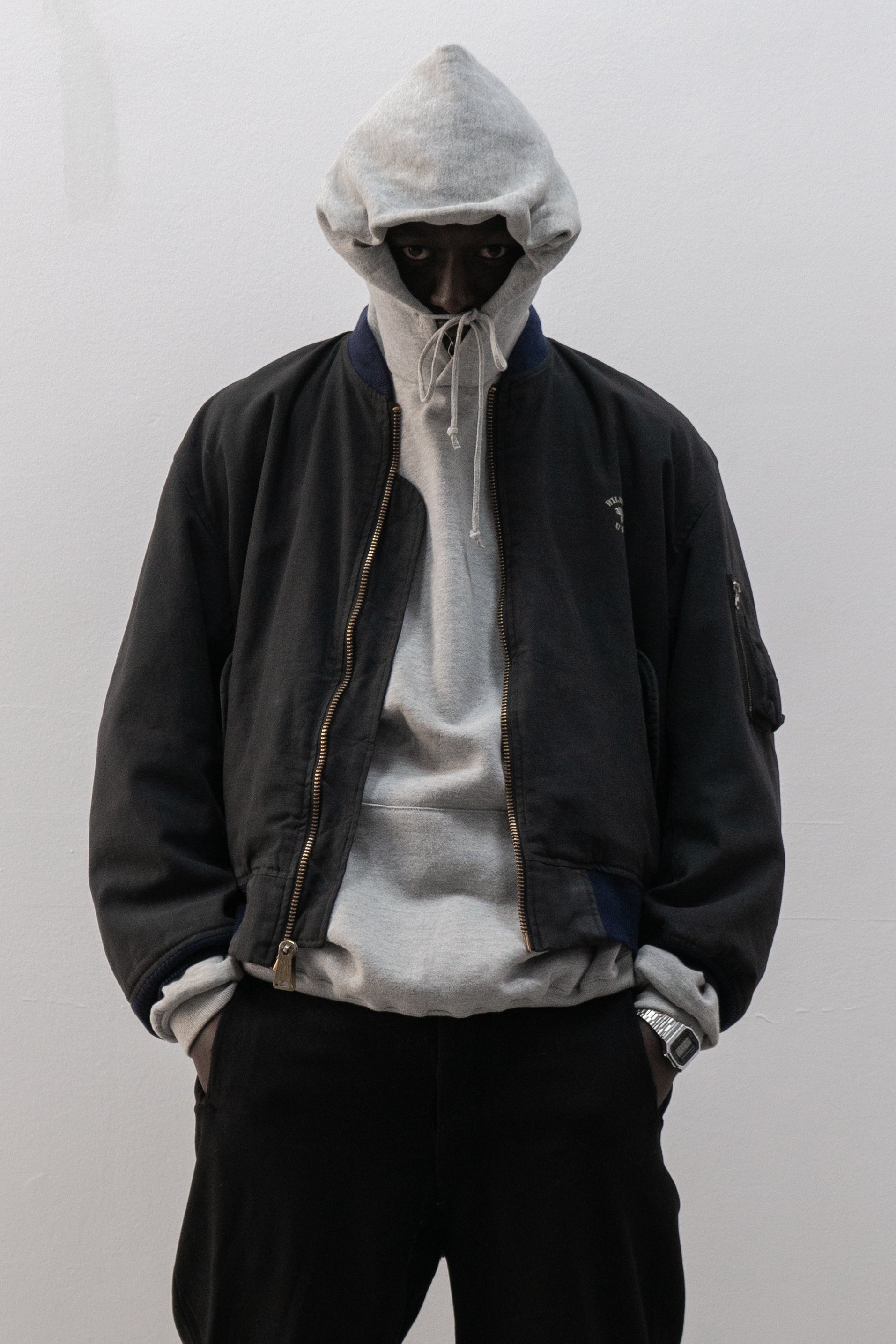 1980s wilker industries cotton shell bomber jacket