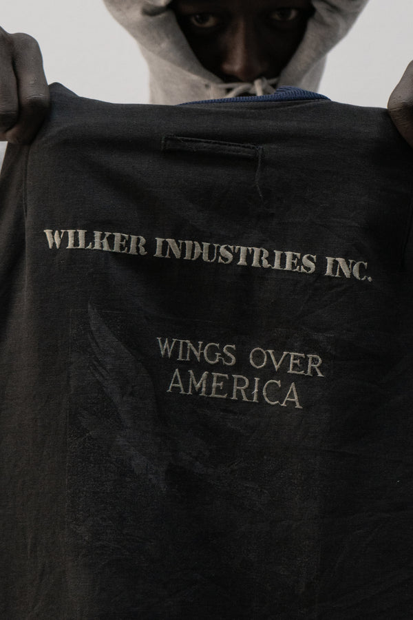 1980s wilker industries cotton shell bomber jacket