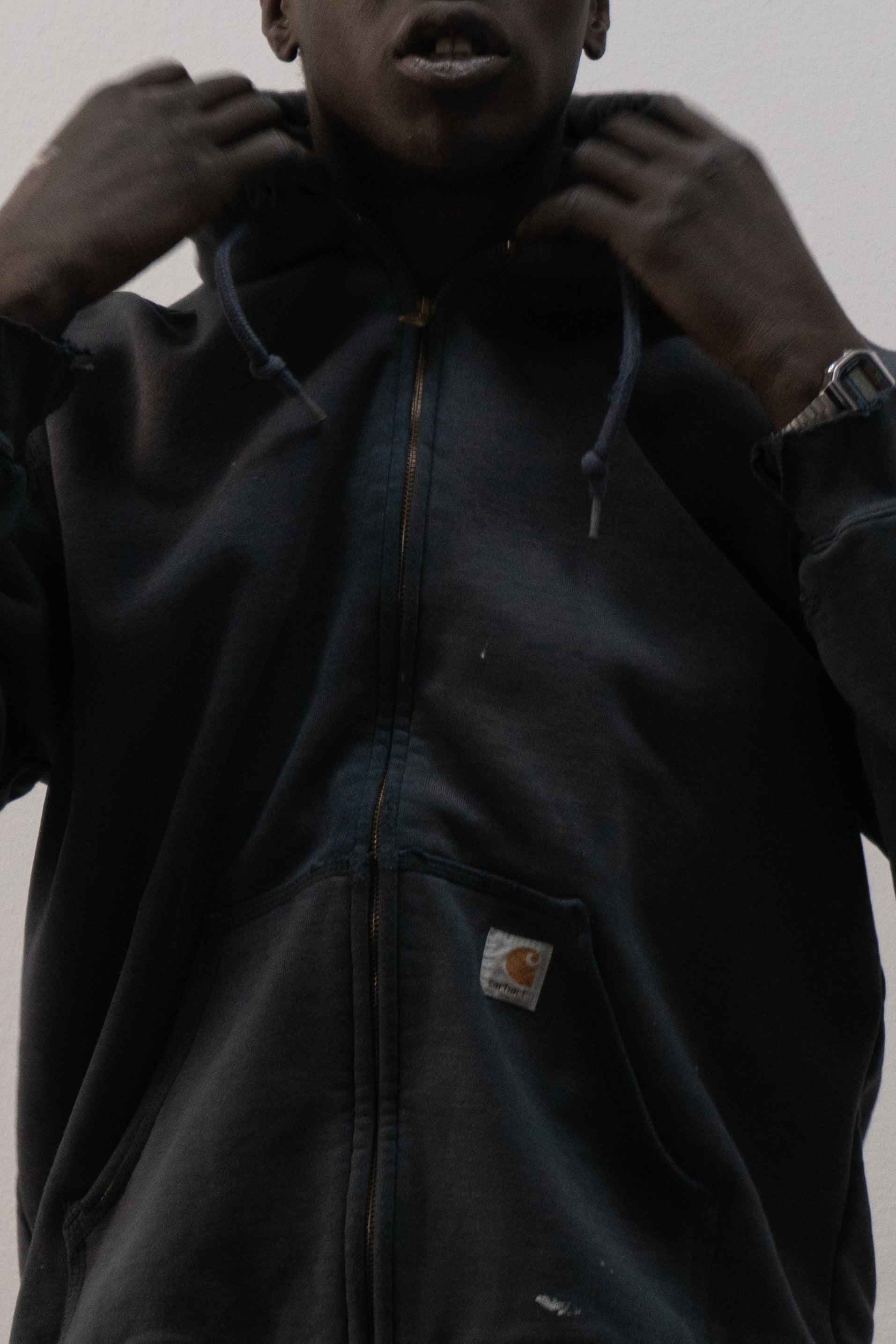 carhartt mesh lined zip up hoodie