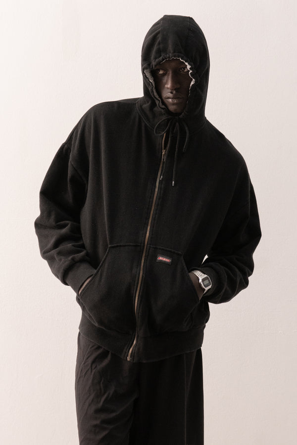 dickies thermal zip up sweatshirt