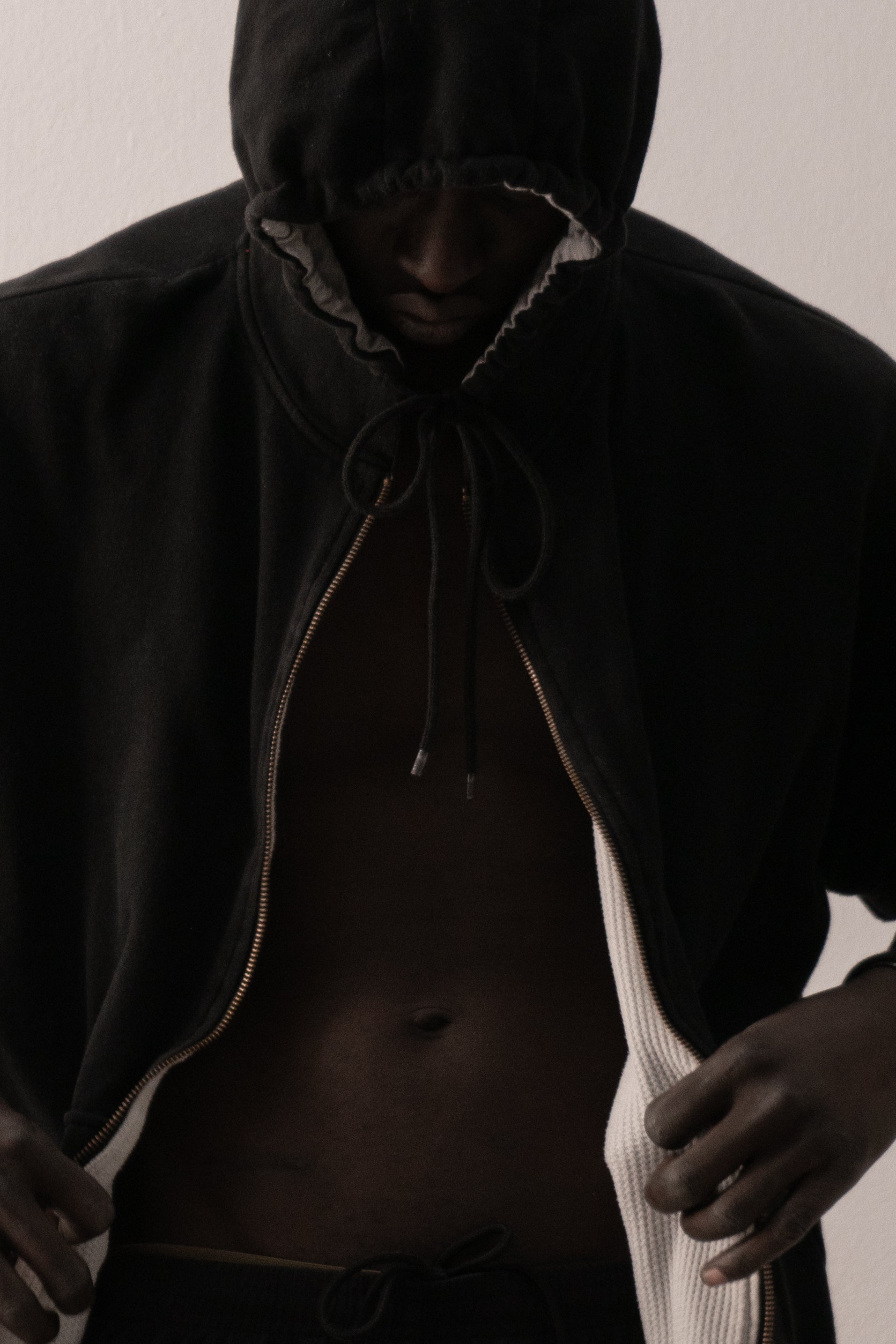 dickies thermal zip up sweatshirt
