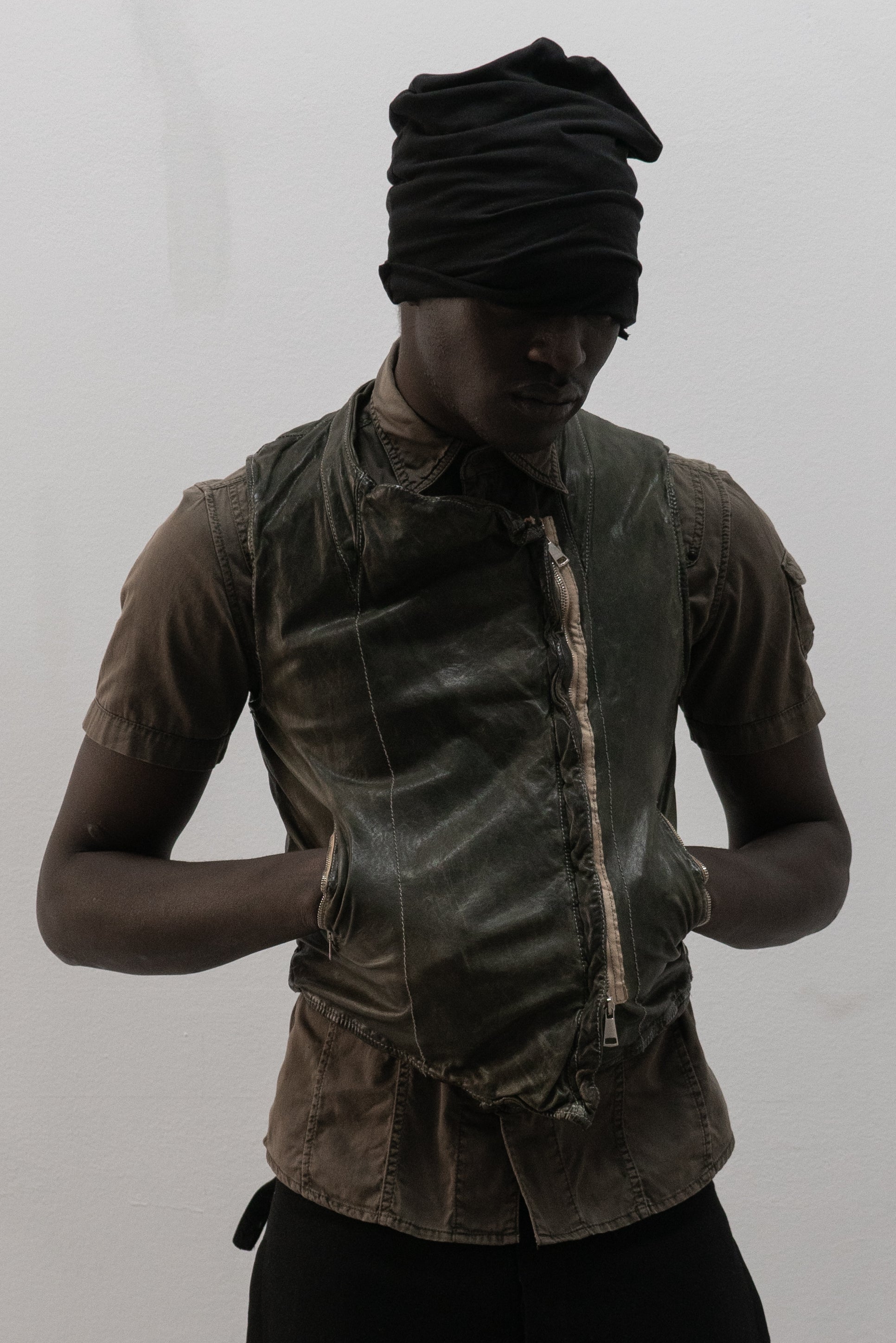 giorgio brato leather vest